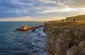 Crashed ship at Kamen Bryag Black Sea coast Bulgaria Royalty Free Stock Photo