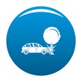 Crashed tree icon blue