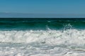 Crashed wave and splashing water on a Black Sea beach