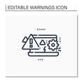 Crashes line icon