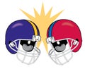 Crashing Football Helmets Royalty Free Stock Photo