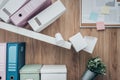 Crashing shelf in the office Royalty Free Stock Photo