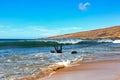 Crashing Surf on Maui along Sugar beach