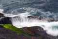 Crashing Wave On Fishing Rock Oregon Royalty Free Stock Photo