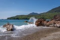 Crashing waves on Bonanza Beach, Haida Gwaii Royalty Free Stock Photo