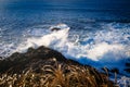 Crashing Waves on the Cape of Japanese Coastline Royalty Free Stock Photo