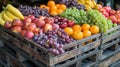 Crate Filled With Assorted Fruit Royalty Free Stock Photo