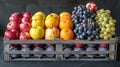 Crate Filled With Assorted Fruit Royalty Free Stock Photo