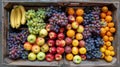 Crate Filled With Assorted Fruit Royalty Free Stock Photo