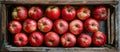 Crate Filled With Red Apples Royalty Free Stock Photo