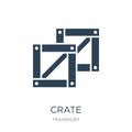 crate icon in trendy design style. crate icon isolated on white background. crate vector icon simple and modern flat symbol for Royalty Free Stock Photo