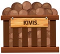 A crate of kiwi Royalty Free Stock Photo