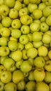 Crate many apples background. Fruit market shop Royalty Free Stock Photo