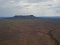 The crater of the Brukkaros extinct volcano in Namibia Royalty Free Stock Photo