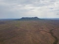 The crater of the Brukkaros extinct volcano in Namibia Royalty Free Stock Photo