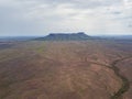 The crater of the Brukkaros extinct volcano in Namibia Royalty Free Stock Photo