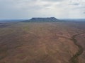 The crater of the Brukkaros extinct volcano in Namibia Royalty Free Stock Photo