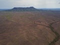 The crater of the Brukkaros extinct volcano in Namibia Royalty Free Stock Photo