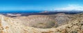 Crater of Caldera Blanca, old volcano in Lanzarote, Canary islands, Spain Royalty Free Stock Photo