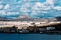 The crater of Cuervo volcano from Lanzarote, Canary Islands, Spain Royalty Free Stock Photo