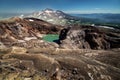 The crater of Gorely volcano, Kamchatka. Royalty Free Stock Photo