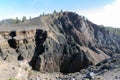 Crater `hoyo negro` on the island of La Palma Royalty Free Stock Photo