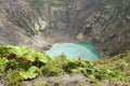 Crater of the Irazu active volcano situated in the Cordillera Central close to the city of Cartago, Costa Rica. Royalty Free Stock Photo