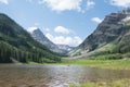 Crater Lake in Maroon Bells Snowmass Wilderness in Aspen Colorado Royalty Free Stock Photo