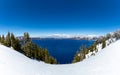 Crater Lake National Park is an American national park located in southern Oregon, fifth oldest national park in the United States Royalty Free Stock Photo