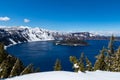 Crater Lake National Park is an American national park located in southern Oregon, fifth oldest national park in the United States Royalty Free Stock Photo