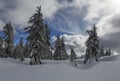 Crater Lake National Park in Winter.