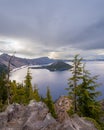 Crater Lake National Park in Southern Oregon, America, USA. Royalty Free Stock Photo