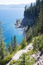 Crater Lake National Park trailhead down to waters edge Royalty Free Stock Photo