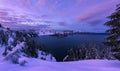 Winter Sunset at Crater Lake