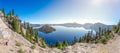 Crater lake and surrounding areas Royalty Free Stock Photo