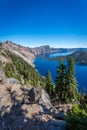 Crater lake and surrounding areas Royalty Free Stock Photo