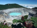 Crater and lake of Volcano Poas Royalty Free Stock Photo