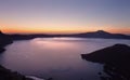 Crater Lake Wizard Island Sunrise Oregon