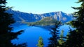 Crater lale water reflection mountain Royalty Free Stock Photo