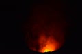 Crater of the Masaya volcano with lava inside, in Nicaragua