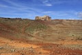 crater of Mount Guanapay and Castillo de Santa Barbara, Lanzarote, Canary Islands, Spain Royalty Free Stock Photo