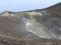 Crater of Mount Vulcano, Aeolian Islands in the Tyrrhenian Sea Royalty Free Stock Photo