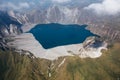 The crater of Mt. Pinatubo from the air, Philippines Royalty Free Stock Photo