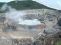 Crater of Poas Volcano, Costa Rica Royalty Free Stock Photo