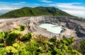 Crater of the Poas volcano in Costa Rica Royalty Free Stock Photo