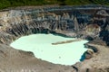 Crater of the Poas volcano in Costa Rica Royalty Free Stock Photo