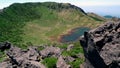 The crater at the top of Mount Hallasan on the island Jeju
