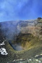 Crater of the Villarica volcano. Royalty Free Stock Photo