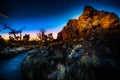 Craters of the Moon Devil`s Orchard at Sunrise Royalty Free Stock Photo