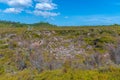 Craters of the moon - a geothermal landscape at New Zealand Royalty Free Stock Photo